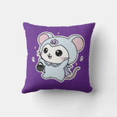 Cute lovely little mouse ready for Halloween クッション (裏面)