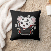 Cute lovely little mouse ready for Halloween クッション (ブランケット)