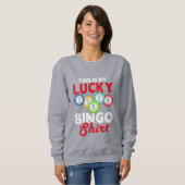 Cute lucky Bingo word art  スウェットシャツ (正面フル)