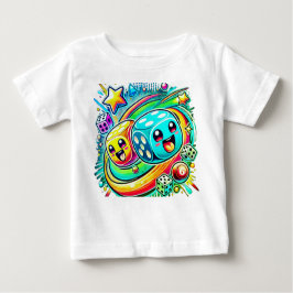 Cute Lucky Dice Baby T-Shirt – Colorful Kawaii ベビーTシャツ