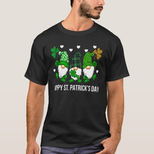 cute lucky gnome happy st patricks day family outf tシャツ (正面)