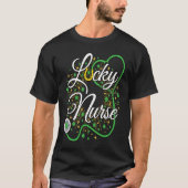 Cute Lucky Nurse St Patricks Day Shamrock Irish Nu Tシャツ (正面)