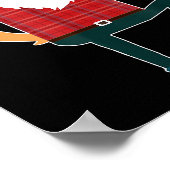 Cute Lumberjack Santa Funny Ugly Christmas Axe Hat ポスター (角)