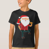 Cute Lumberjack Santa Funny Ugly Christmas Axe Hat Tシャツ (正面)
