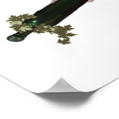 Cute Lutino Cockatiel Bird Ivy Perch Animal ポスター (角)