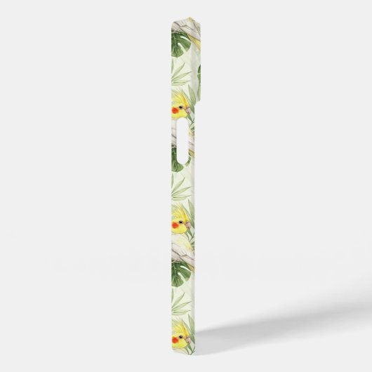 Cute Lutino Cockatiel Tropical Plants Custom   Case-Mate iPhoneケース (裏面 / 右)