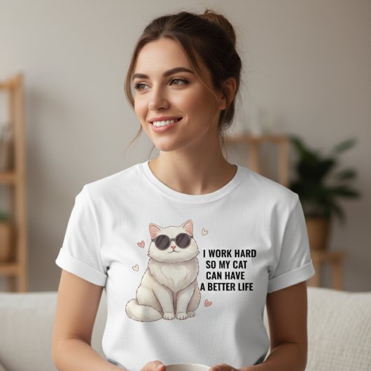 Cute Luxury Cat Mom Tee for Women Tシャツ