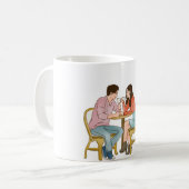 Cute Luxury Romantic Couple Mug コーヒーマグカップ (正面左)