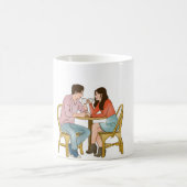 Cute Luxury Romantic Couple Mug コーヒーマグカップ (中央)