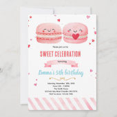Cute macaroon theme party invitation 招待状 (正面)