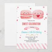 Cute macaroon theme party invitation 招待状 (正面/裏面)