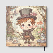 Cute Mad Hatter Whimsical Wonderland Woodland Art ゲストブック (裏面)