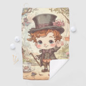 Cute Mad Hatter Whimsical Wonderland Woodland Art ゴルフタオル (インサイチュ)