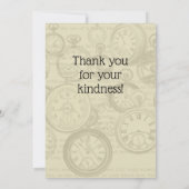 Cute Mad Hatter Whimsical Wonderland Woodland Art サンキューカード (裏面)