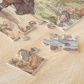 Cute Mad Hatter Whimsical Wonderland Woodland Art ジグソーパズル (側面)