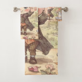 Cute Mad Hatter Whimsical Wonderland Woodland Art バスタオルセット (インサイチュ)