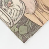 Cute Mad Hatter Whimsical Wonderland Woodland Art フリースブランケット (角)