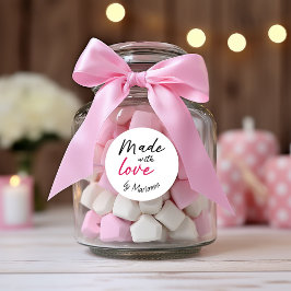 Cute Made with love sticker ラウンドシール