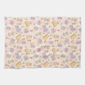 Cute Magic Books Pastel Pink キッチンタオル (横)