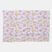 Cute Magic Books Purple Kitchen Towels キッチンタオル (横)