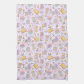 Cute Magic Books Purple Kitchen Towels キッチンタオル (縦)