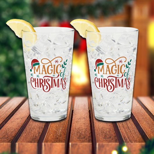 Cute 'Magic of Christmas'  タンブラーグラス