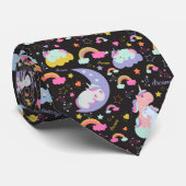 Cute magical dreams unicorn pattern ネクタイ (ロール)
