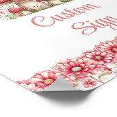 Cute Magical Fairy Blush Pink 3rd Birthday Custom  ポスター (角)