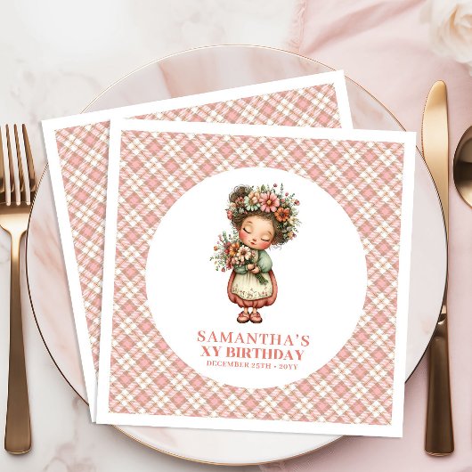 Cute Magical Fairy Flowers 5th Birthday Party 