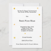 Cute Magical Forest Trees And Stars Card 招待状 (裏面)