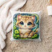 Cute Magical Kitten Pillow | Kawaii Fantasy Cat Cu クッション (ブランケット)