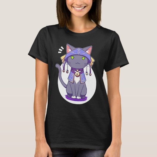 Cute Magical Kitty Unleash Your Fantasy Power with Tシャツ (正面)