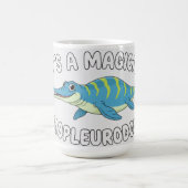 Cute Magical Liopleurodon Fantasy Prehistoric Ocea コーヒーマグカップ (中央)