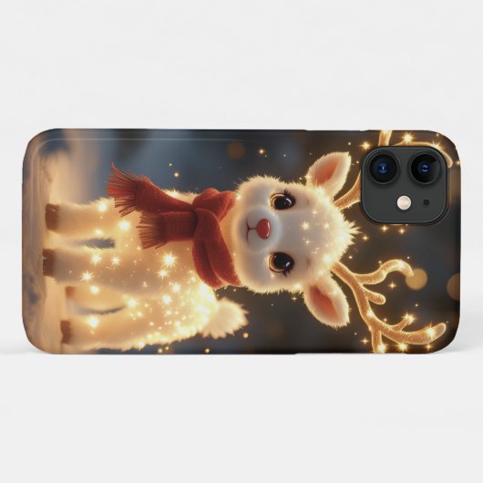 Cute Magical Reindeer with Sparkling Lights Case-Mate iPhoneケース (裏面(横))