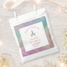 Cute Magical Unicorn Birthday Thank You For Coming フェイバーバッグ