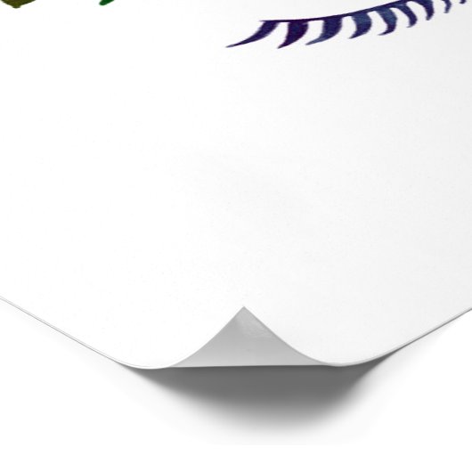 Cute Magical Unicorn Face ポスター (角)