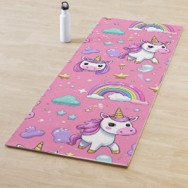 Cute magical unicorn pattern rainbow for her ヨガマット