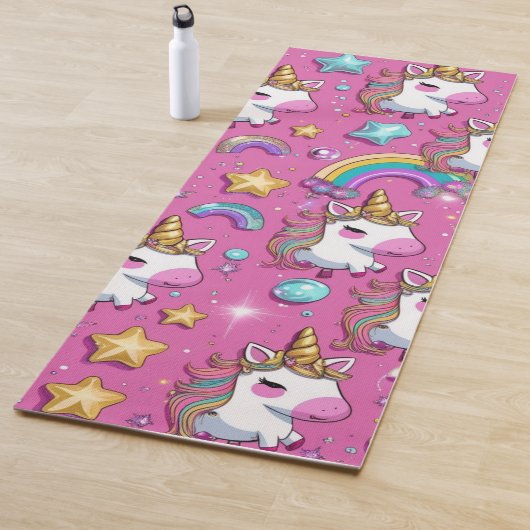 Cute magical unicorn pattern rainbow for her ヨガマット (インサイチュ)