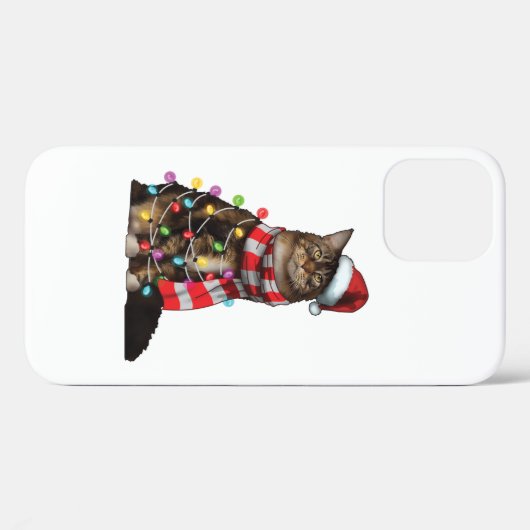 Cute Maine Coon Cat Funny Xmas Holiday Gift Case-Mate iPhoneケース (裏面 (横))