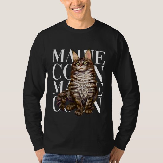 Cute Maine Coon Cat Tシャツ (正面)