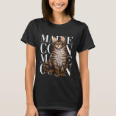 Cute Maine Coon Cat Tシャツ (正面)