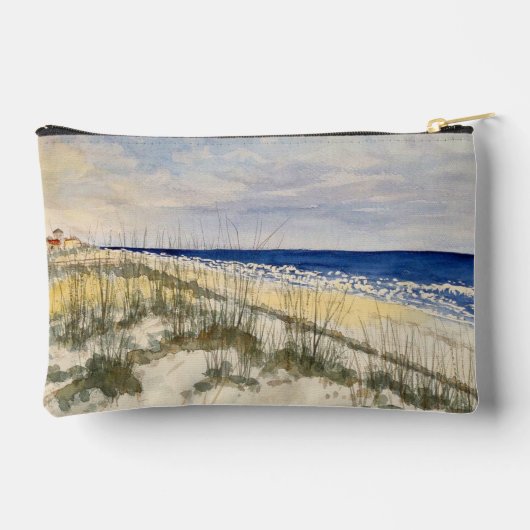 cute make up zipper pouch beach design アクセサリーポーチ (裏面)