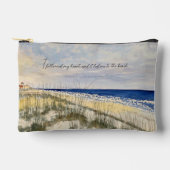 cute make up zipper pouch beach design アクセサリーポーチ (正面)