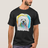 Cute Maltese Dog on Maltese dog   1 Tシャツ (正面)