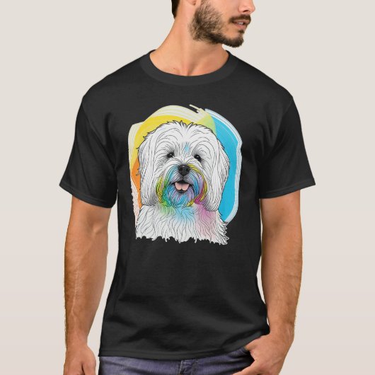 Cute Maltese Dog on Maltese dog   1 Tシャツ (正面)