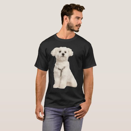 Cute Maltese Tシャツ (正面フル)
