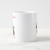 Cute Mama Bear and Cubs Personalized Mug ジャンボコーヒーマグカップ (正面)