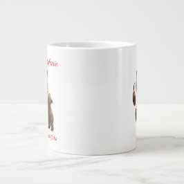 Cute Mama Bear and Cubs Personalized Mug ジャンボコーヒーマグカップ
