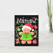 Cute Mamaw Gingerbread Family Matching Christmas C カード (正面)