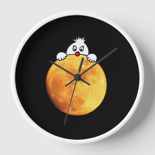 Cute man in the moon 壁時計 (正面)
